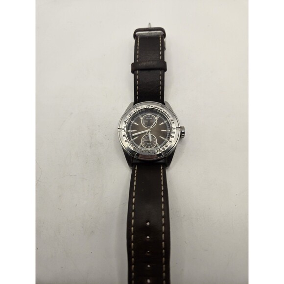 Guess Waterpro G86147g ~ Men's Brown Dial & Leather Band Wristwatch ~ 42mm - Picture 11 of 12